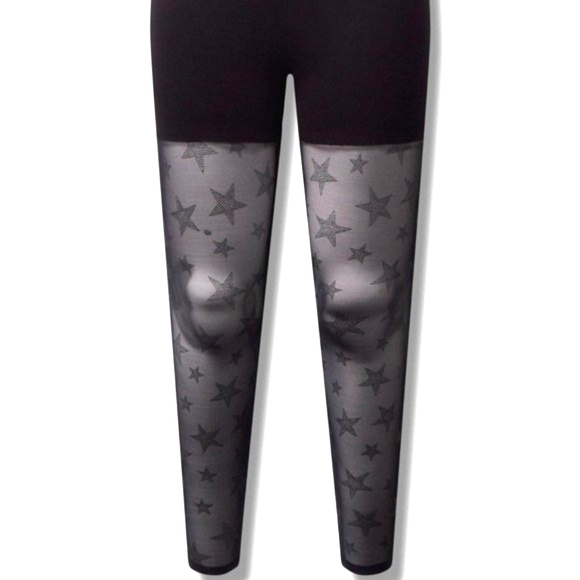 ❤️NWT VINTAGE TORRID LEGGING - STAR PRINT BLACK MESH PREMIUM - PLUS SIZE - Picture 12 of 14